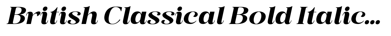 British Classical Bold Italic Neue image